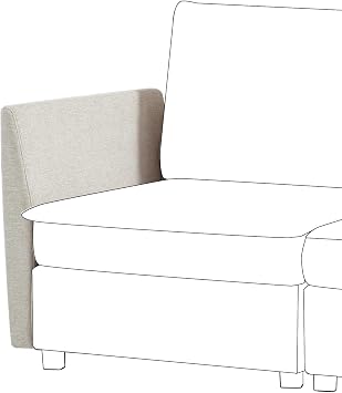 HULALA HOME Side Armrest Module for Sectional Sofa Couch, One Armrest Included, Beige