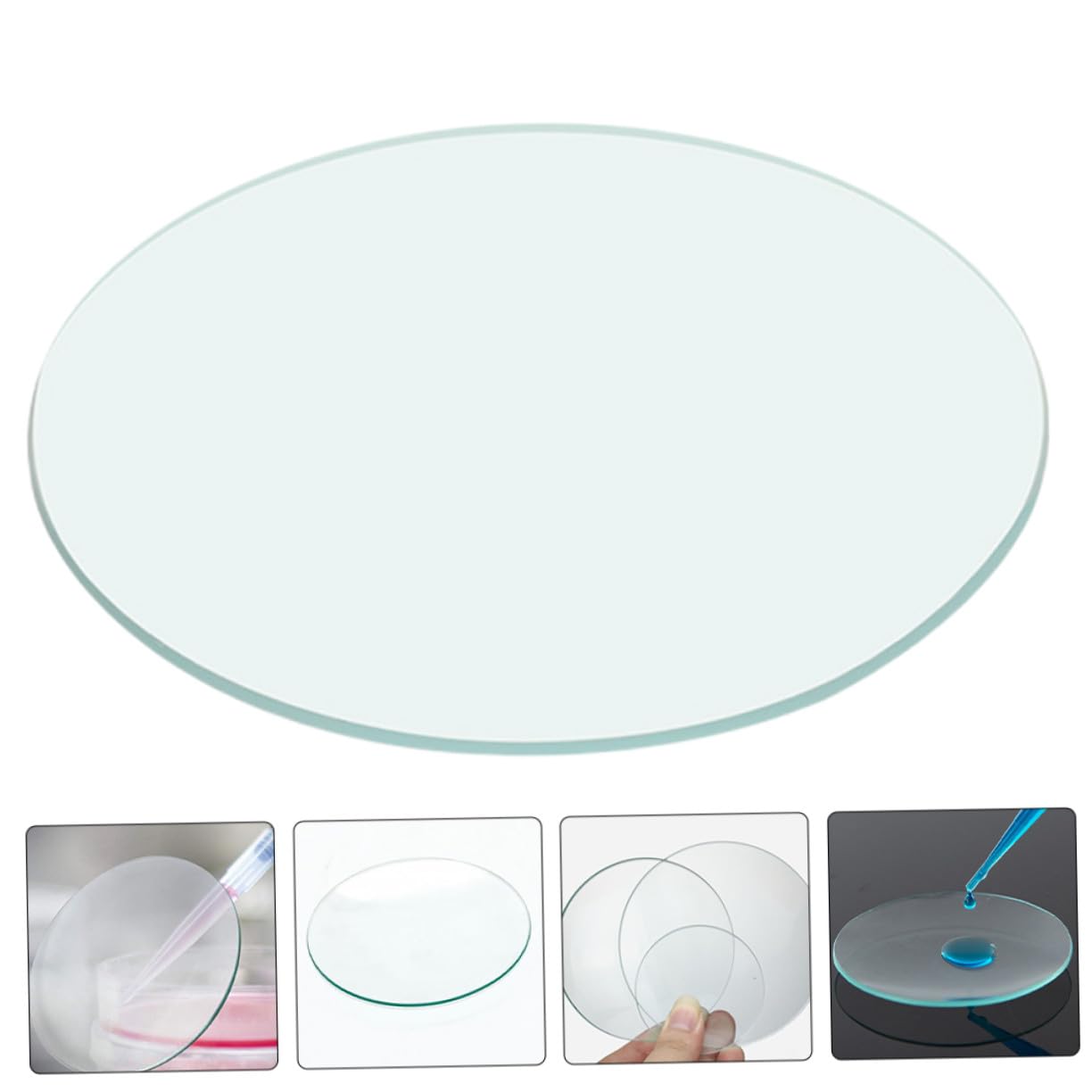 MAGICLULU 10pezzi Vetri da Orologio Trasparenti da Laboratorio per Esperimenti Scientifici Robusti e Resistenti alla Deformazione come Coperchi per Becher e Evaporatori