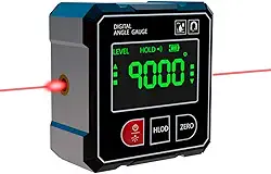 Inclinômetro Digital com Laser Medidor de Nível Angulos Base - Ideal para Construção, Marcenaria e Engenharia