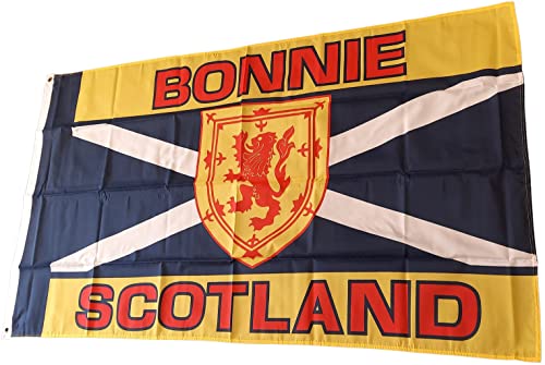 NWFlags Bonnie Scotland Flag 5ft x 3ft 75d Premium Polyester Suitable For Flagpoles, Multicolor