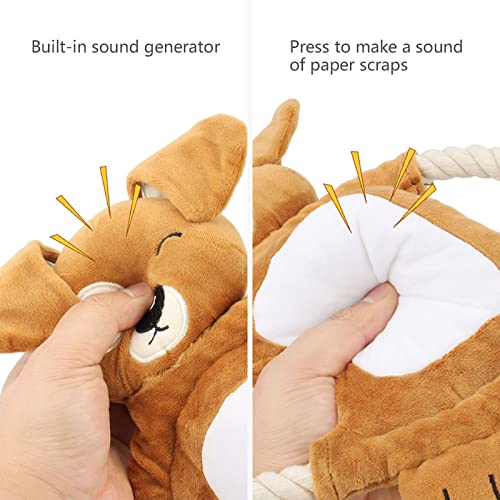 Squeaky Dog Toys , Funny Dog Toys Stuffed Plush Dog Toy , Cute Dog Rabbit Dog Birthday Gift Dog Chew Toys Pet Toys for Small Medium and Large Dogs(Brown Dog) Squeaky Dog Toys , Funny Dog Toys Stuffed Plush Dog Toy , Cute Dog Rabbit Dog Birthday Gift Dog Chew Toys Pet Toys for Small Medium and Large Dogs(Brown Dog)