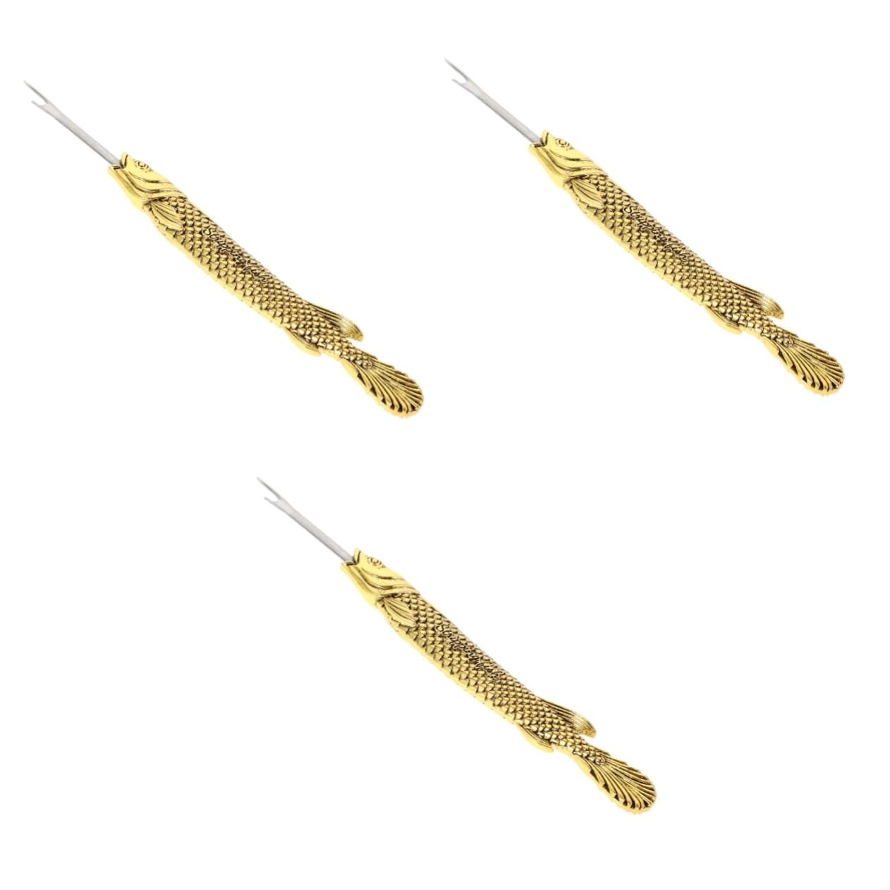 DOITOOL 3 Piezas Desgarrador de costuras herramienta para quitar hilos bordado herramienta de enhebrado de coser y costura de costura impecable Rippers de costura versátiles Metal Dorado