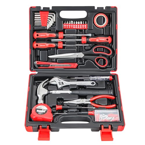 32 Piece Home Repair Tool Kit, General Household and DIY Basic Tool Kit with Wrenches, Screwdrivers...