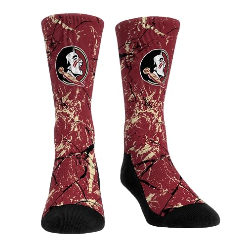 Rock 'Em NCAA Florida State Seminoles - Cracked Marble Socks (L-XL)