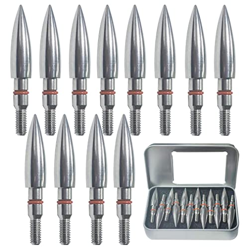 Image of 100 /125 /150 /200 /300 Grains Archery Field Points Practice Field Tips, Archery Target Practice Hunting Arrow Tip for Recurve, Compound Bow Crossbow, Stainless Steel Screw in Broadheads
