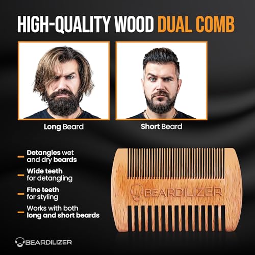 Beardilizer Beard Brush Kit, 100% Pure Boar Bristle Brush, Luxury Wood Comb & 2 Mustache Scissors, Professional Grooming & Care, Beard Accessories for Men - Image 5