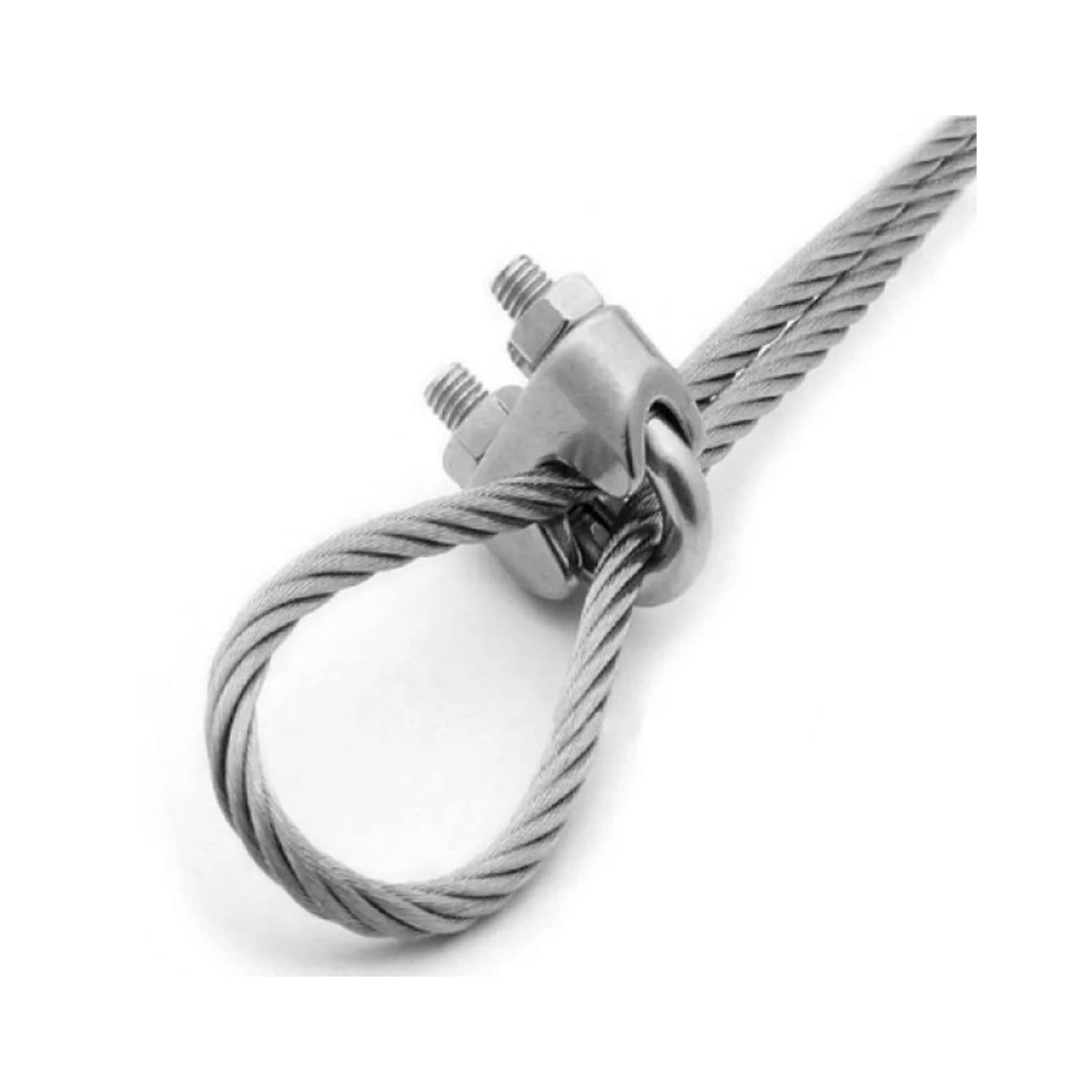 Confezione da 30 morsetti per funi metalliche M10, clip zincate per funi metalliche, morsetti per cavi in acciaio al carbonio, fissaggio a U per sella, stringicavo per stendibiancheria,
