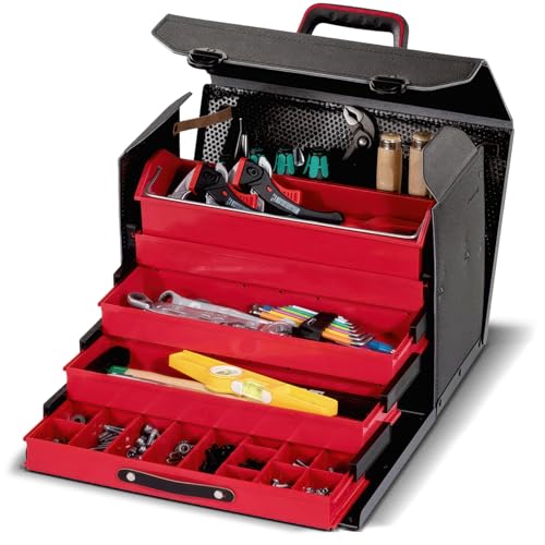 PARAT TOP-LINE Plus Organize CP-7 Schubladentasche | Werkzeugtasche leer mit Schubladen für Kleinteile & Werkzeuge | Robuste Werkzeugtasche mit CP-7 Haltern | Leer & Modular Organisierbar
