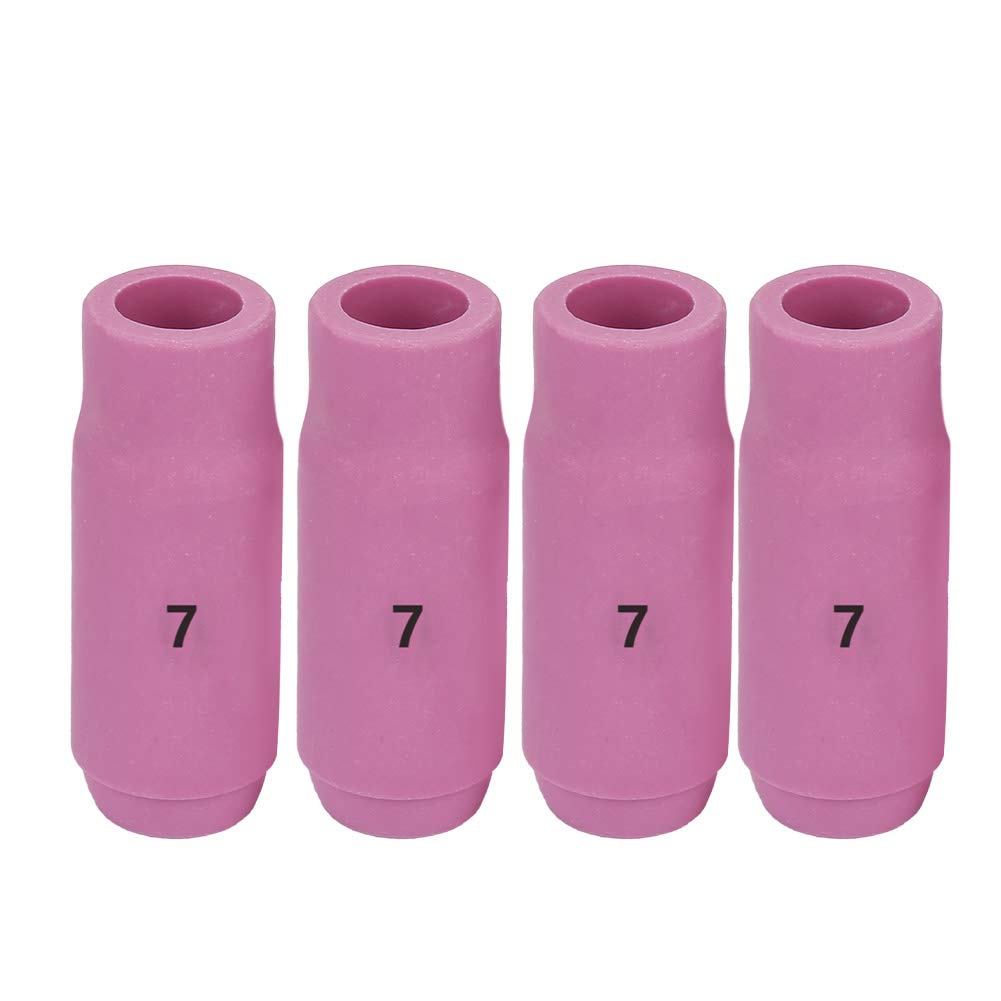 Ausla 10 Uds. Tazas con Boquilla de Cerámica 10N50 10N46#4#8 Soplete de Soldadura TIG 5 Tamaños Tazas con Boquilla de Cerámica (Boca 11mm 10N47(7#))