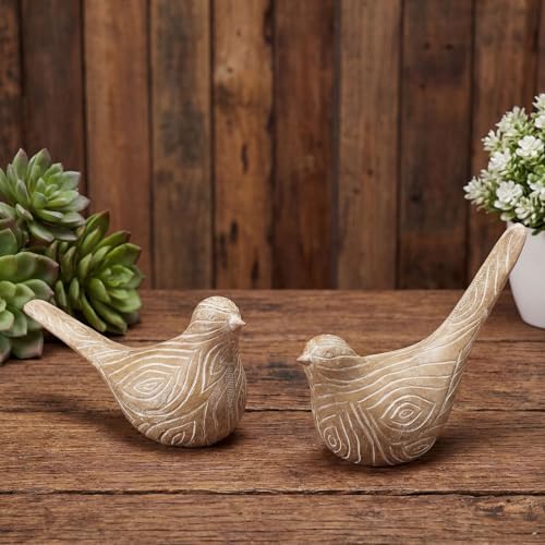 Set de 2 Figuras Grandes de Pájaros en Resina para Decoración miniatura 2
