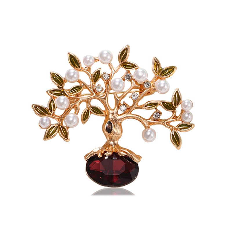 Soumimi Flower Brooches for Women Rhinestone Crystal Pearl Brooch Pin Flower Lapel Pin Accessories Gift for Mom Wife