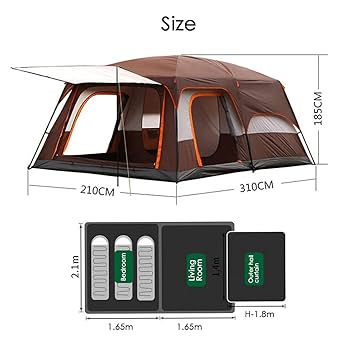 Amazon.co.jp: テント キャンプテント 6人用、防水150D