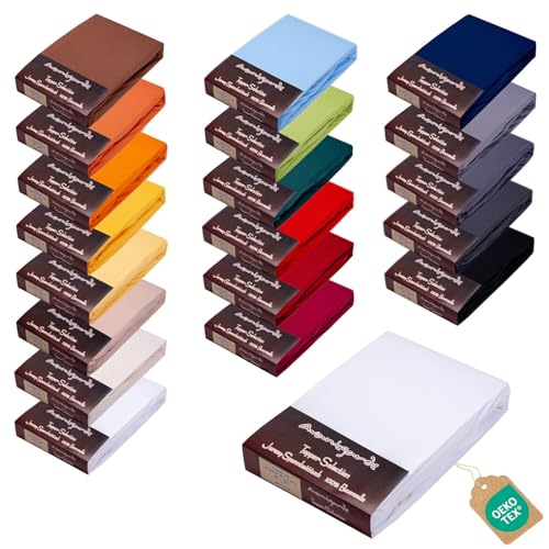 AVANTGARDE Premium Topper - Spannbettlaken - 180x200-200x220 cm - extra niedriger Steg - für Boxspringbett - Topperauflage - Spannbetttuch Jersey...
