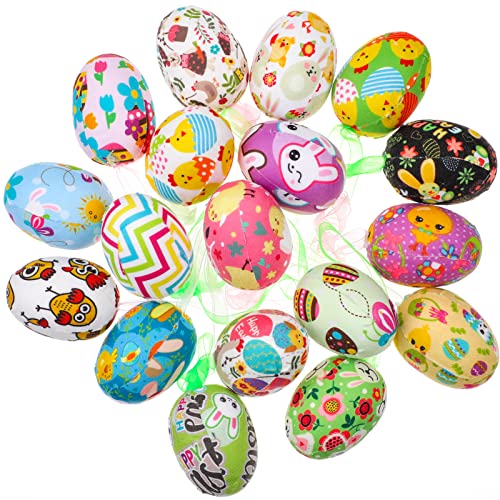 Qpout 18PCS Decorazioni dell'uovo di Pasqua Appeso...