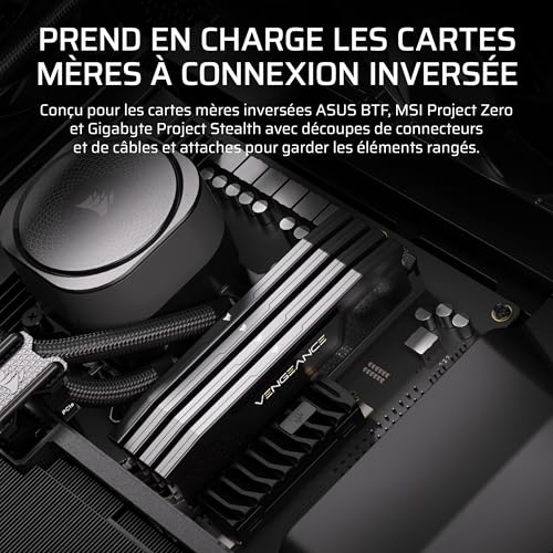CORSAIR Frame 5000D RS Boîtier Modulaire Mid-Tower à Haut Débit d'air – 4X Ventilateurs RS Pré-Installés, Système de Support pour Ventilateur InfiniRail – Noir
