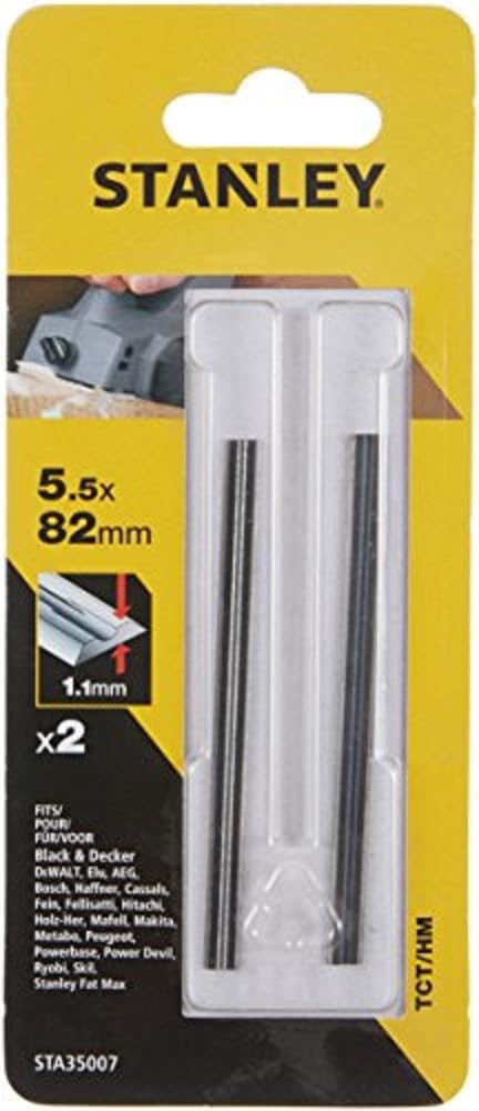 Stanley TCT Planer Blades 82mm Pack of 2