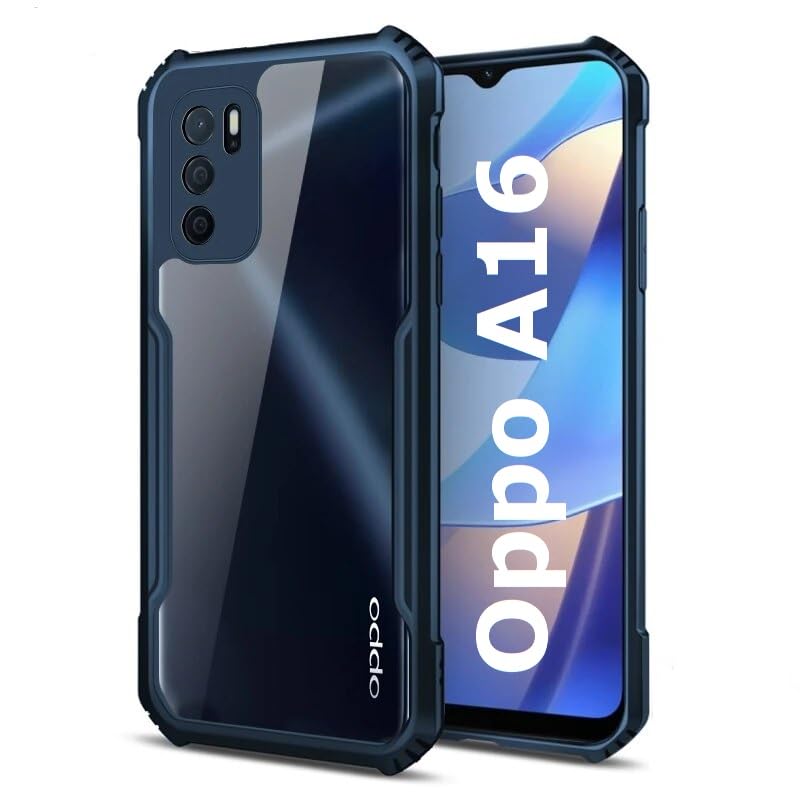 REALCASE Oppo A16 Back Cover Stylish | Crystal Clear Acrylic Soft Transparent TPU | Shock Proof Bumper Back Cover Case for Oppo A16 (X-Blue) (B0CWDG3NLJ) Amazon Price History, Amazon Price Tracker
