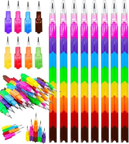 La Mejor Lista de Lápices plásticos y de cera para comprar online. 44 40 L¡pices Apilables de Plástico,8 en 1 LápicesApilables de Colores,Juguete Educativo,Regalos de cumpleaños,Fiesta,El mejor regalo de todos. (Estilo1)