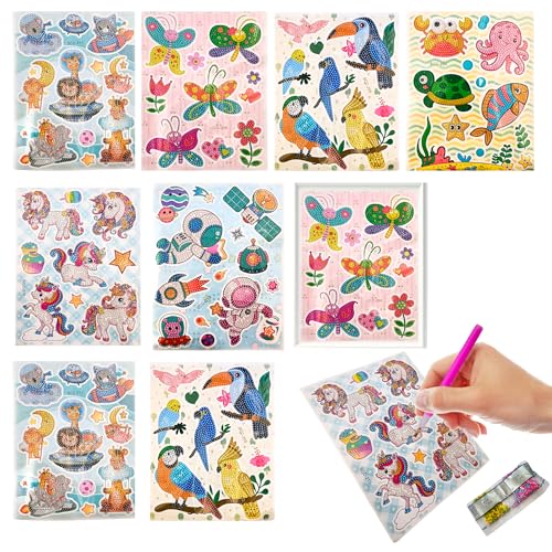 Image of MONKEYTAIL Assorted Prints DIY Diamond Art | Set of 10 | Ideal Birthday Return Gifts for Kids of All Age Group