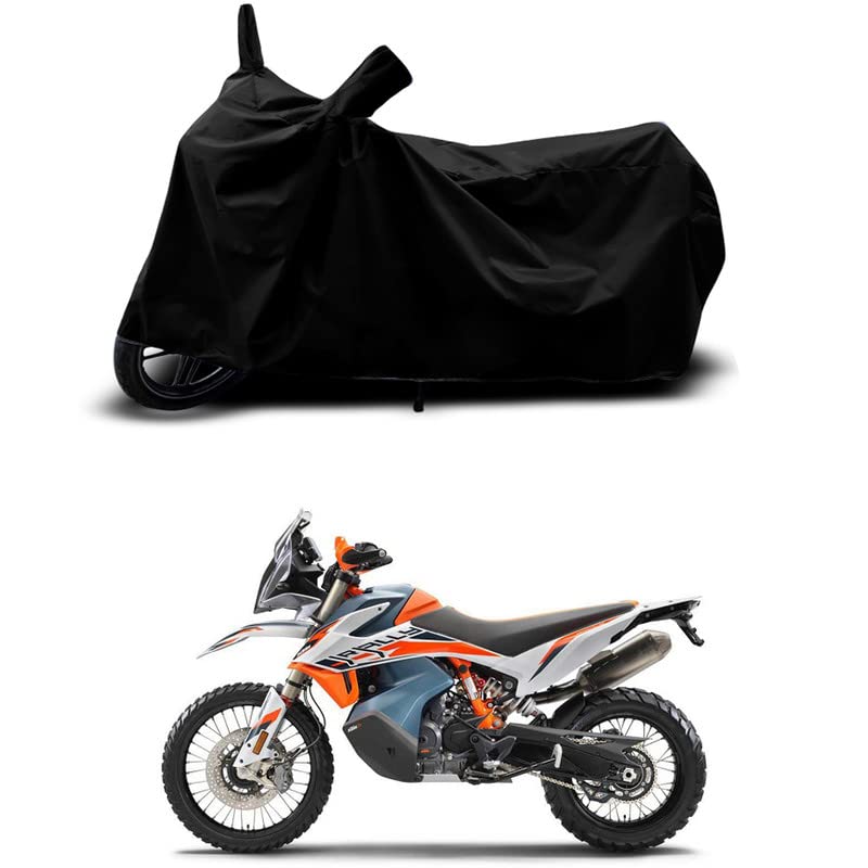 Image of 100% Scratchproof /UV-Rays /Heat Protection /Birds Dropping /Water Resistant /Dust Proof /Waterproof /Full Bike Scooty Two Wheeler Body Cover Compatible for 890 Adventure STD All Varients[Black]