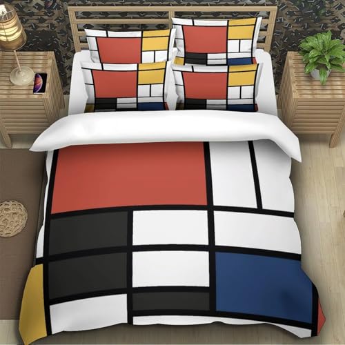 Housse de couette microfibre 140x200 parure de lit imprimé 3D fermeture éclair