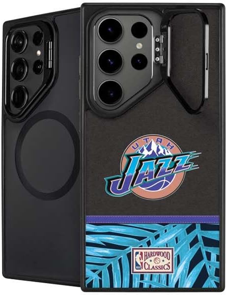 Skinit Kickstand Phone Case Compatible with Galaxy S25 Ultra - Officially Licensed NBA Utah Jazz Standard - Yellow Design