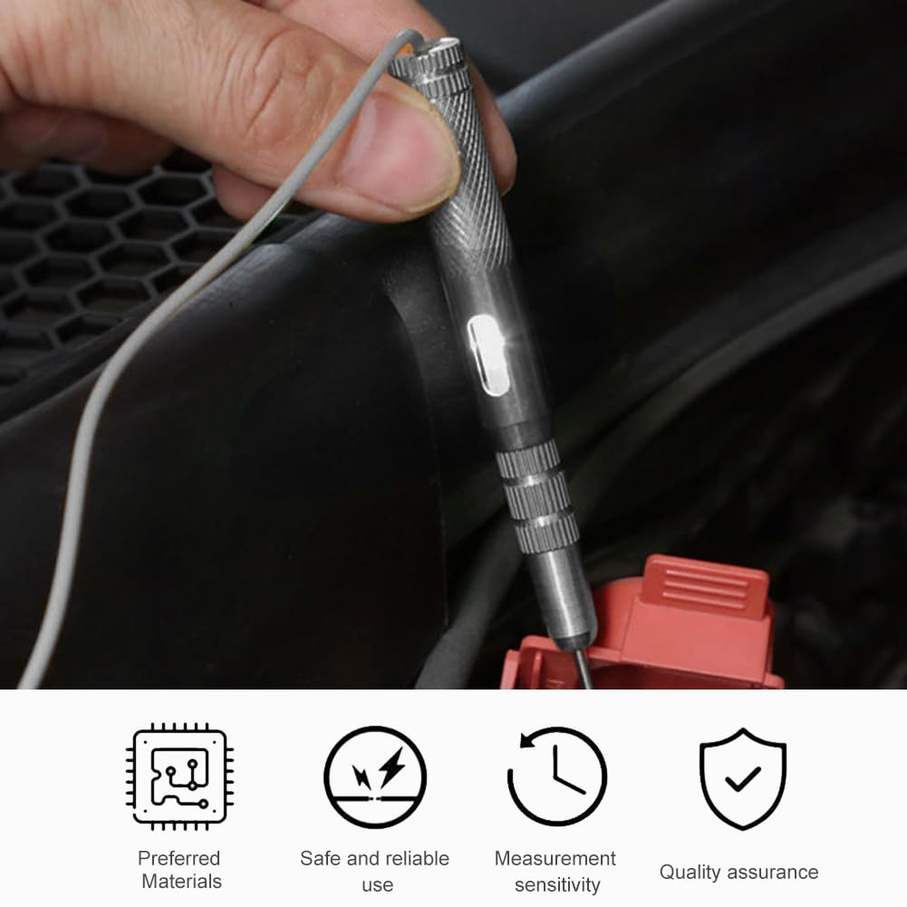 Tester di tensione di circuito, tester di circuiti elettrici e auto, rilevatore di corrente 6 V 12 V 24 V per auto