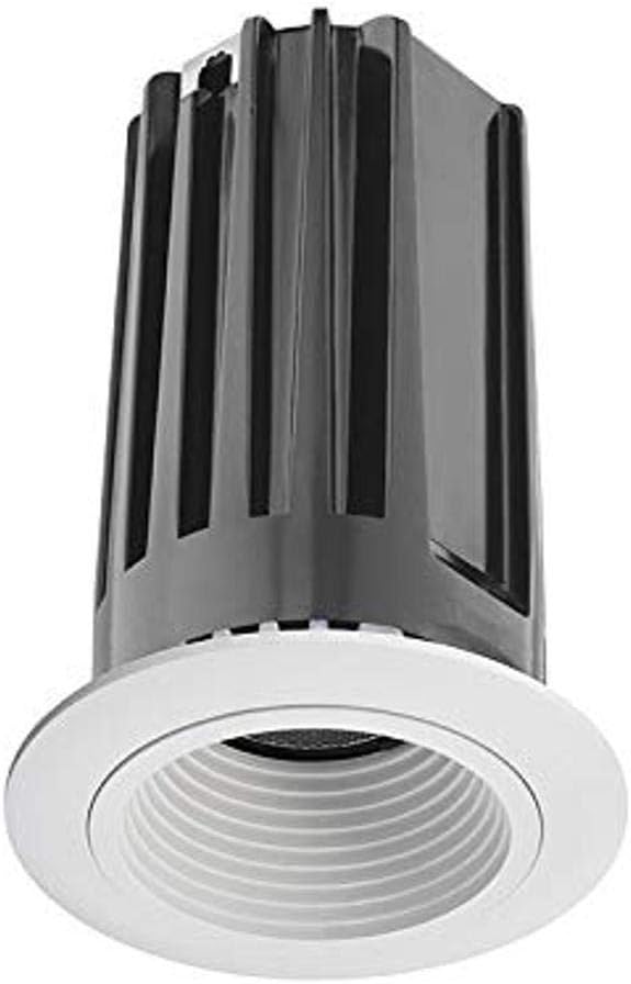 Lithonia Lighting 2LEDTRIM G2 DB 30K 80CRI FL WWH LED Round Downlight Baffle Trim Module, 2 Inch, White