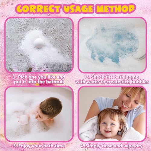 Bath Bombs for Kids with Surprise Toys Inside, 12 Pack Essential Oil SPA Bath Bombs, Bubbles Gentle and Safe Fragranced Bath Balls, Halloween Birthday Christmas Gifts Set for Kids Boys Girls - Image 6