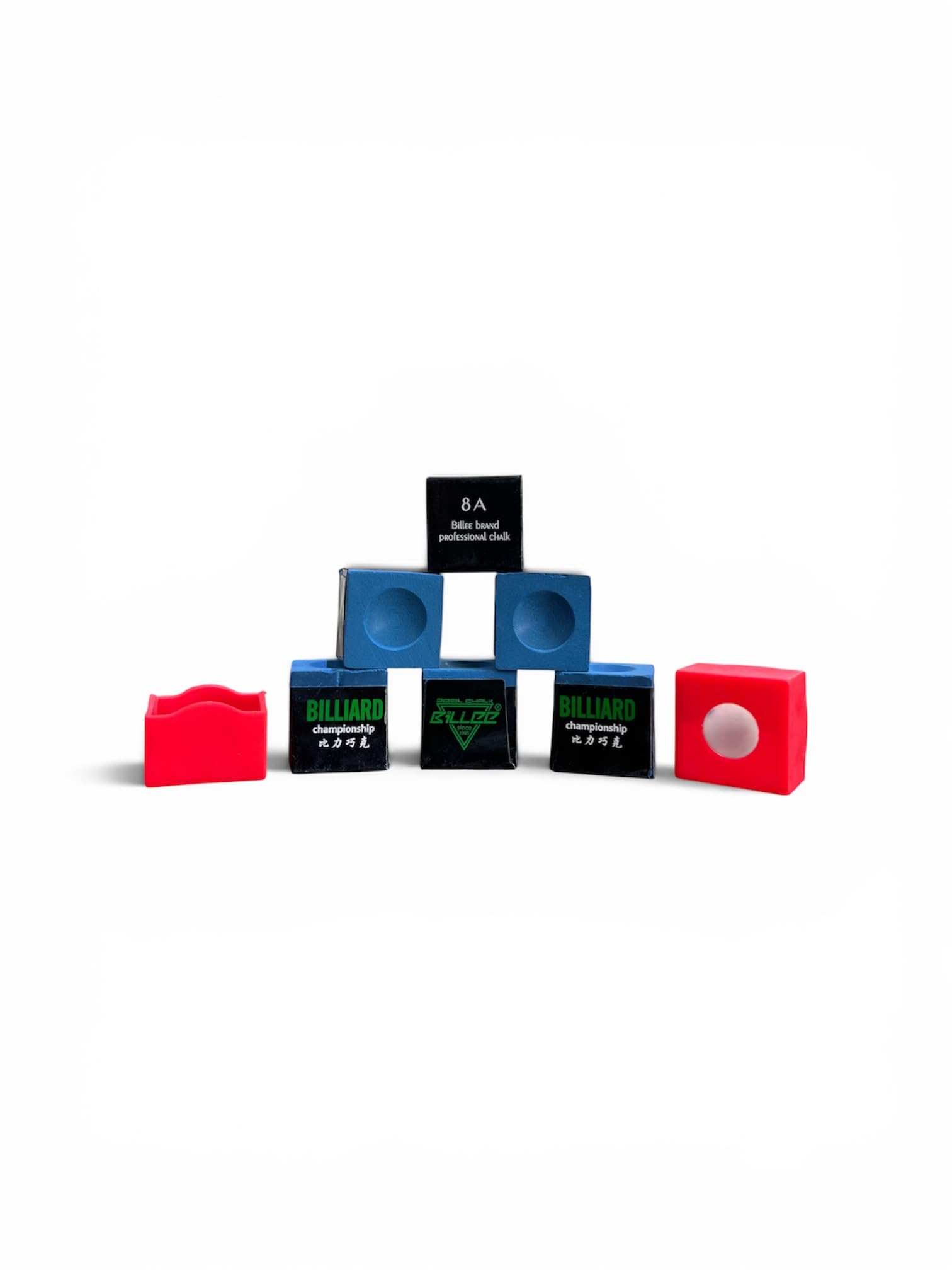 Combo of Two Chalk Holder (Red) and 6 Billiard 8A Grade Blue Chalk-picture-26