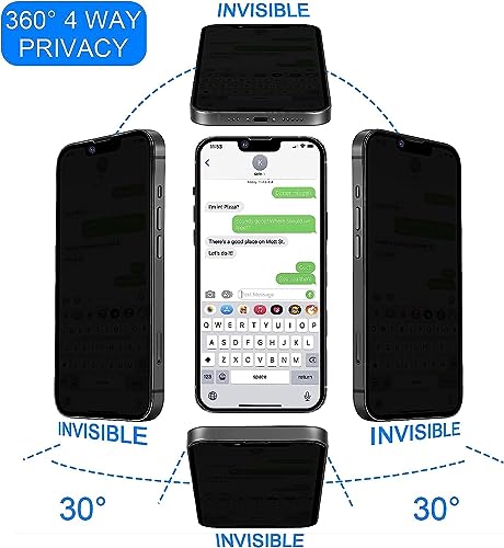 Image of DPJ Privacy Tempered Glass Screen Protector Compatible For iPhone 13 Pro Max /iPhone 14 Plus (6.7 Inches) With Edge To Edge Coverage [Pack of 1] [Privacy]