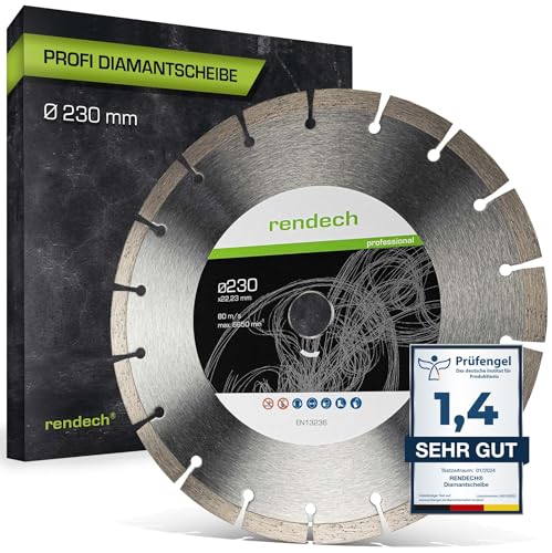 Rendech Disco de Corte 230 mm para Hormigón