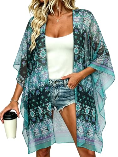 Image of Women's Kimono Beach Cover up for Summer Bathing Suits Cardigans Casual Loose Swimwear 2026