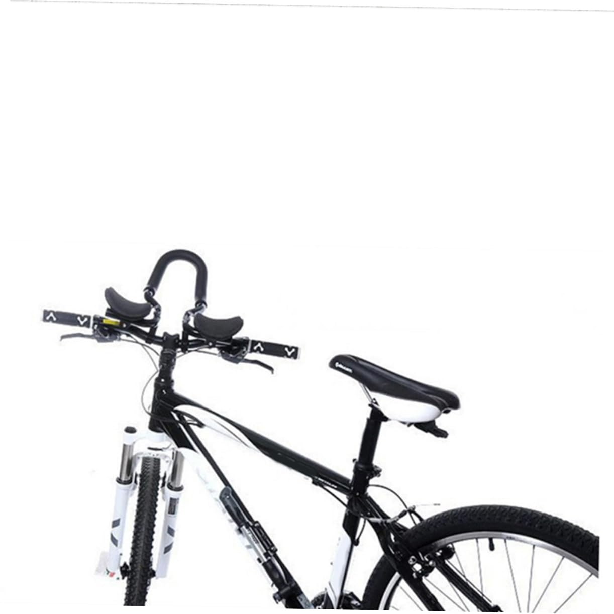 Yardwe Mountainbike Aero Lenkeraufsatz Aluminiumlegierung Integrierte Polsterung Fahrradlenkerhalterung Rennrad Langstrecken Bergreisen