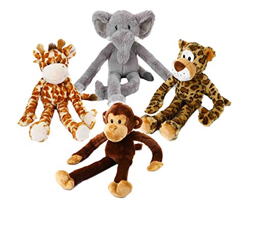 Multipet Swingin 19-Inch Large Plush Dog Toy with Extra Long Arms and Legs with Squeakers - Image 2