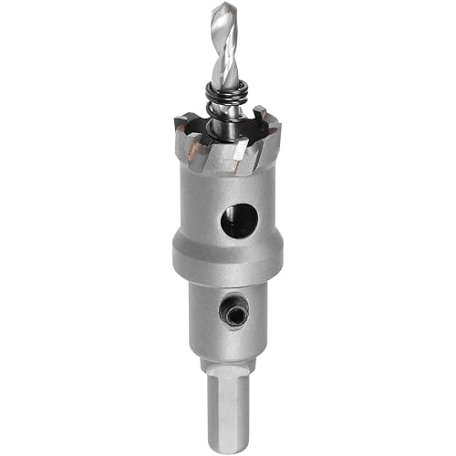 Sierra de agujero TCT de 0.945 in, abridor de taladro con punta de carburo de tungsteno de 1516 pulgadas de diámetro de corte, para placa de metal