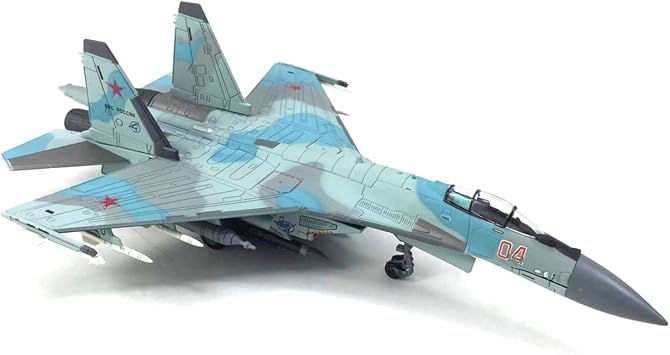 Russian SU-35 Super Flanker with 1:100 Scale, Military Aircraft Collection for Plane Enthusiasts