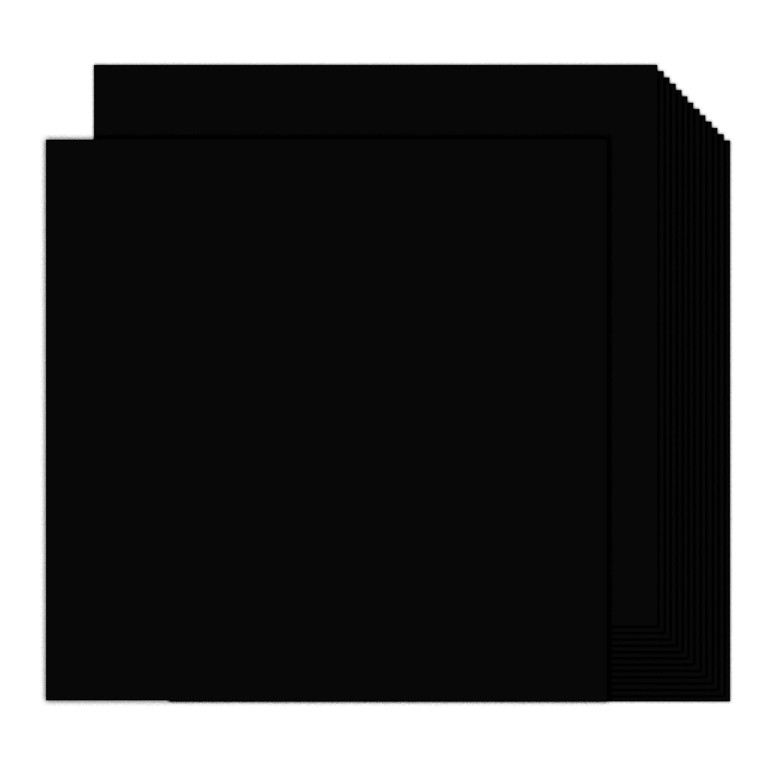 100 Pack Black Cardstock 12x12 - Goefun 80lb Card Stock Paper, Black Core 12x12 Cardstock for Halloween, Cricut, Crafting, Photo Albums, Card Making,