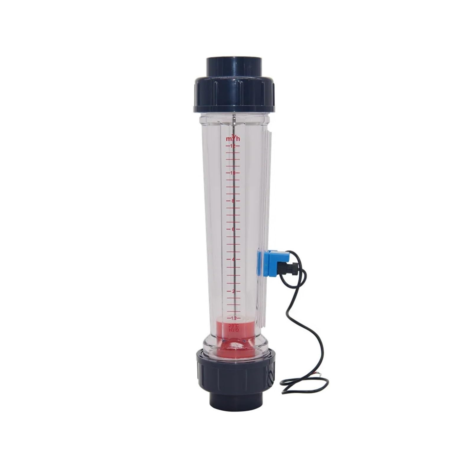 NURII Pipeline Plastic Tube Water Rotameter, LZS-40A, with Flow Alarm Switch Upper Or Lower Limit(1.2-12 m3PH)