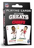 Masterpieces Kansas City Chiefs All-Time Greats Playing Cards, Official NFL Team Deck, Custom Team Designs, 52 Cards & 2 Jokers, Sports Fan Gift, Ages 6+, Raiders Deck Alternative