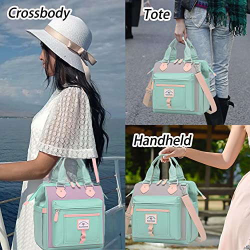 Sununion Lunch Bag Women, Insulated Lunch Bag, Large Lunch Tote For Work, Leak Proof Lunch Box For Adults, Lunch Purse, Cooler Bag With Side Pockets And Shoulder Strap Picnic Office(Gr #TOP5