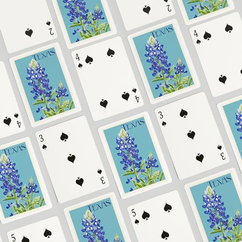 Cartas Texas Letterpress Bluebonnet 52 piezas póker miniatura 4