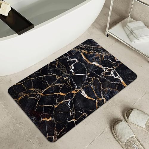Image of FIGMENT 3D Anti-Slip Water Absorbent Bathroom Mat | Quick Dry Rectangular Bath Mat for Home, Kitchen Doorway, Office & Entryway Use | Soft, Odour-Free & Easy Clean Floor Mat (60x40 cm)