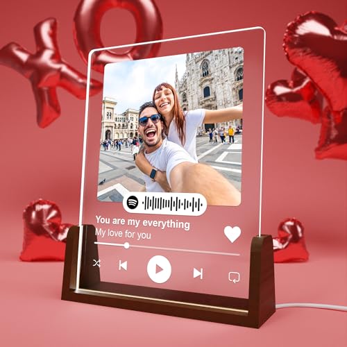 EGD Acrylic Personalized Gifts Spotify Plaque for Boyfriend Girlfriend | Choose Your Favorite Photo...