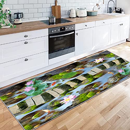 Alfombras pasillo modernas 3D para decorar salas de estar y dormitorios amplios 5