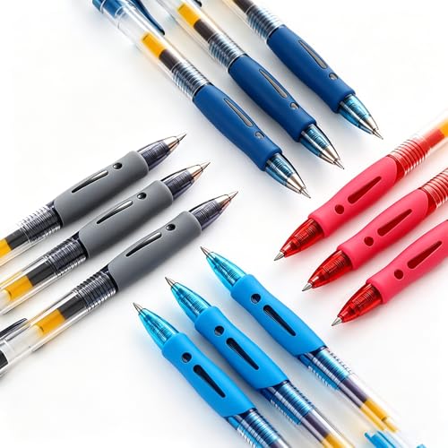 Bolígrafo gel 0.5mm, pack 10 colores (Rojo) miniatura 7