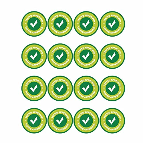 Image of CVANU 1000pcs Tested Approved Mini Sticker in Green Color Round Shape (20 X 20mm) cv8