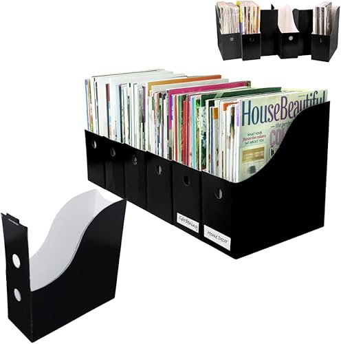 Evelots Organizador de archivos para revistas (paquete de 12) Mandala con etiquetas