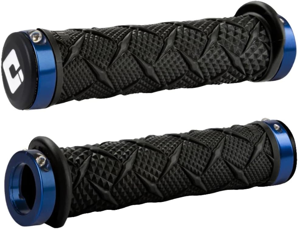 Odi X-Treme Lock-On ATV Hand Grips - Black/Blue Clamps/One Size