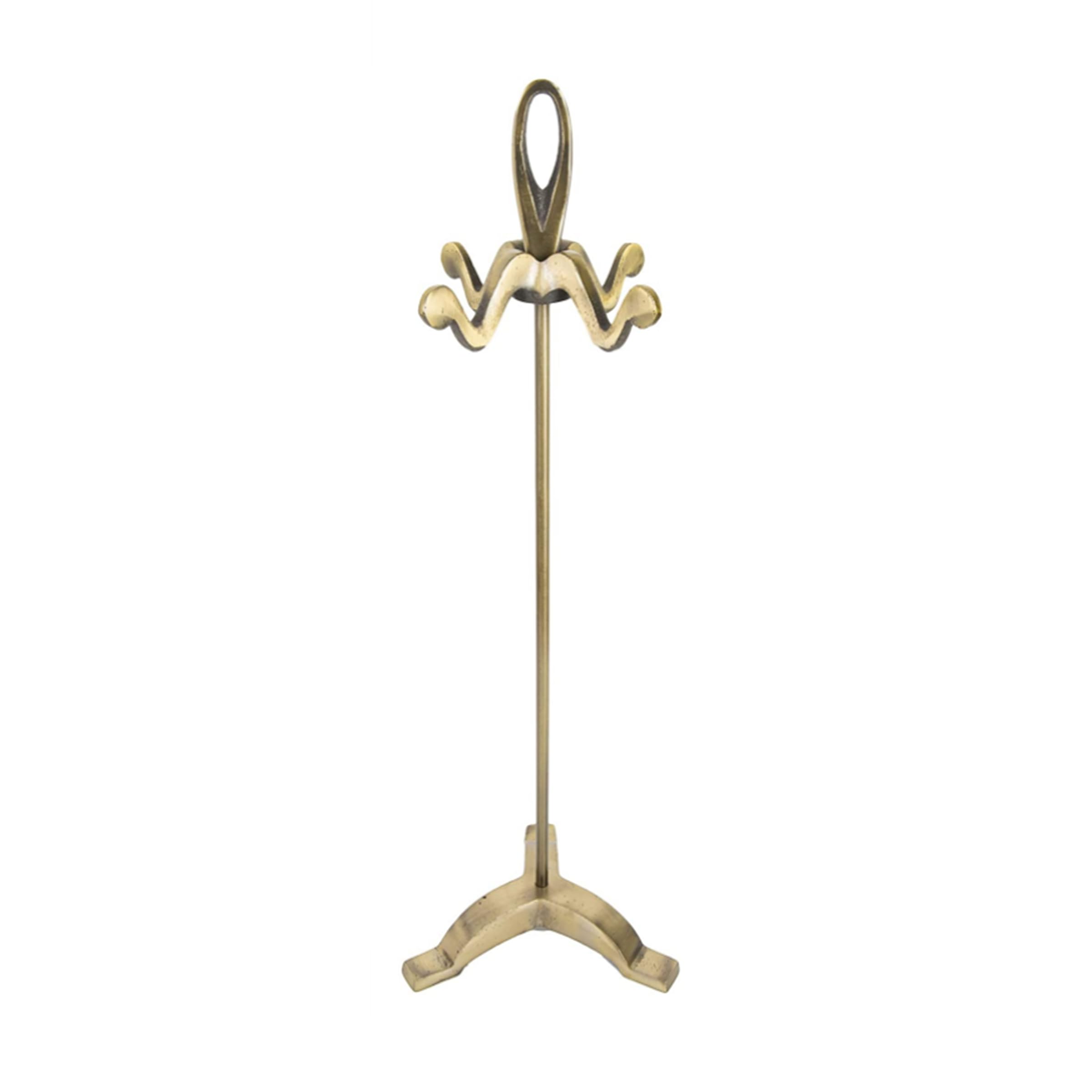 HUW - Kaminbesteck 5-teiliges Kamin-Set in Gold - 5 Stück: Stand - Bürsten - Poker - Schultern - Greifer - 21x19x61cm - Kaminwerkzeuge Sets - Kaminzubehör - Werkzeugset - Ständer - Feuerzange - Indoor